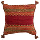Surya Trenza TZ-003 20"x20" Pillow Kit, Red/Brown/Burnt Orange/Mustard