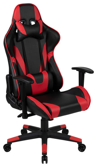 Gaming Desk and Reclining Chair Set, Red