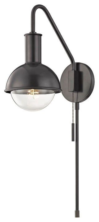 Riley 1-Light Wall Sconce With Plug, Old Bronze