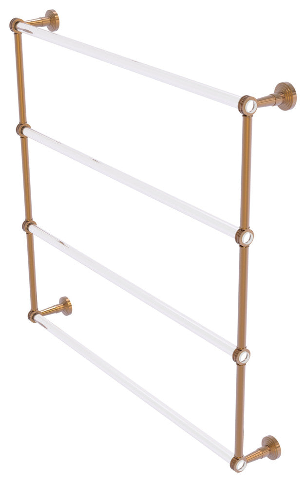Pacific Beach 4 Tier 36" Ladder Towel Bar with Dotted Accents, Brushed Bronze