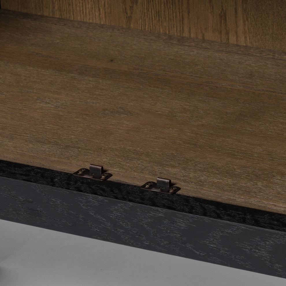 Tolle Panel Door Cabinet-Drifted Mat Blk