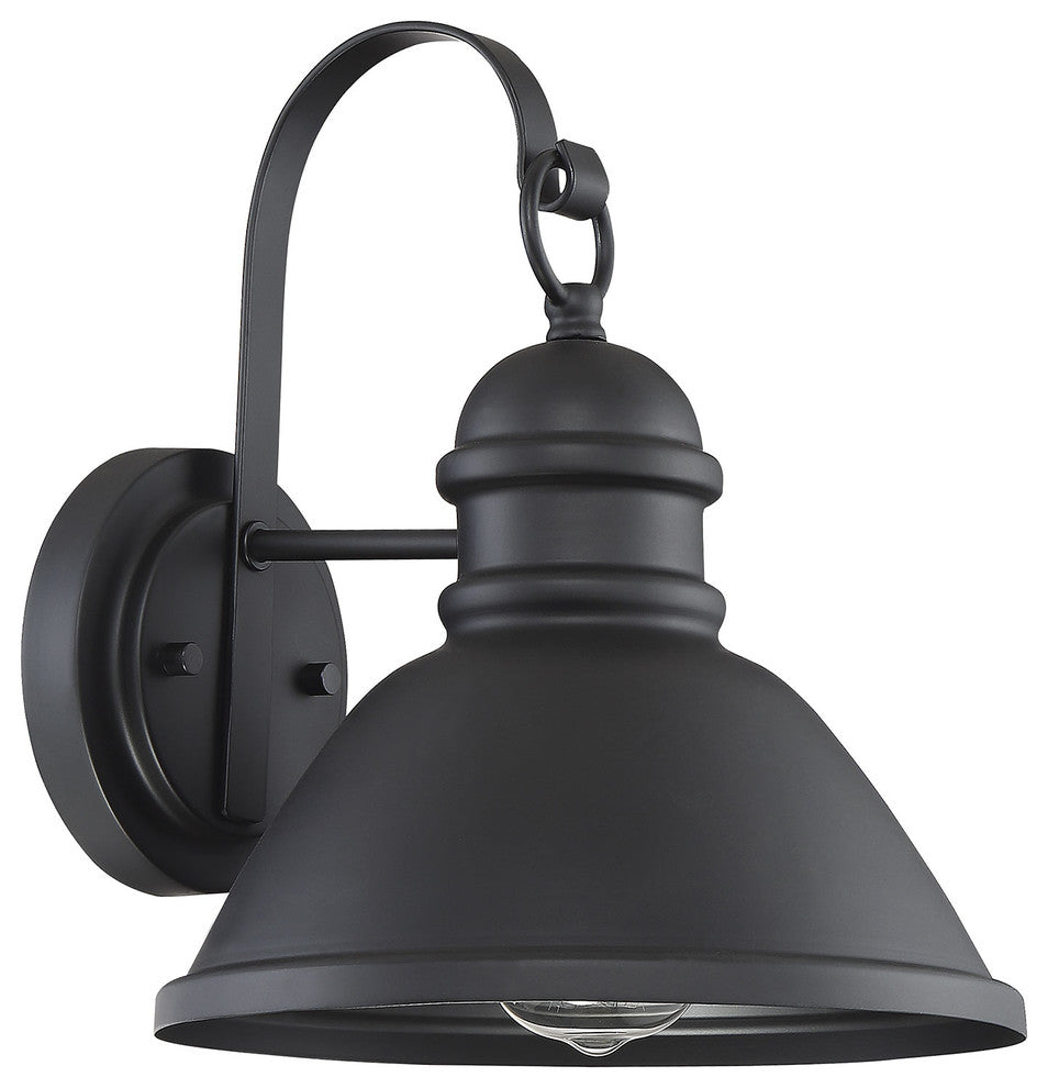 1-Light Exterior Wall Sconce, Black