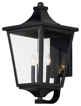 Maxim 40237CL Sutton 3 Light 25" Tall Outdoor Wall Sconce - Black