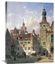 "The Old Town Hall, Munich" Stretched Canvas Giclee by Friedrich Eibner, 23"x30"