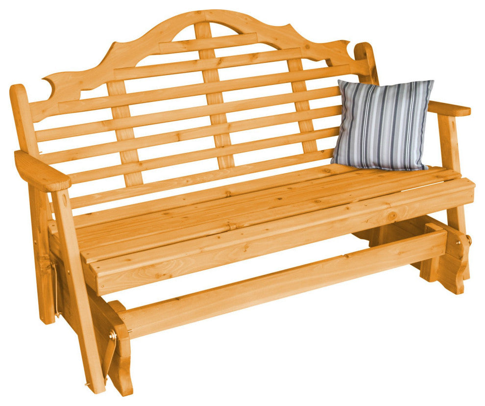 Cedar Marlboro Glider, Natural Stain, 6 Foot
