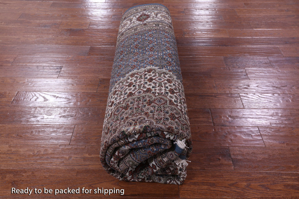 8' 0" X 10' 2" Wool and Silk Persian Tabriz Handmade Rug Q8909