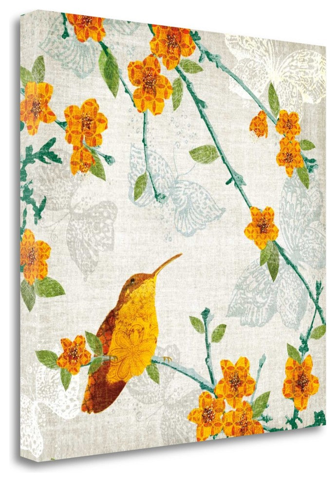 "Birds And Butterflies III" By Tandi Venter, Giclee Print on Gallery Wrap Canvas