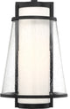 Nuvo Anau 1-Light Incandescent Matte Black Glass Wall Mount