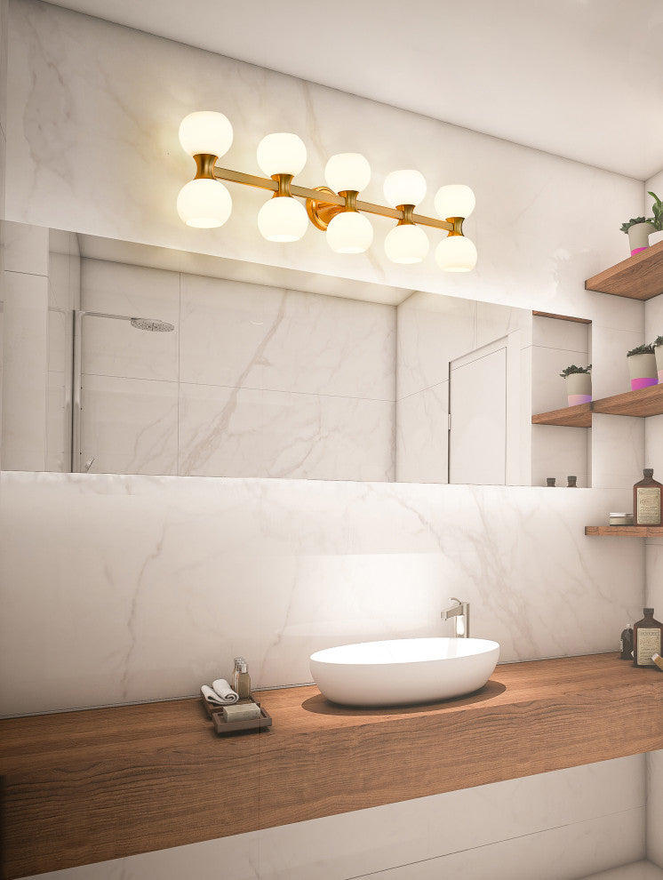 Z-LITE 10-Light Vanity, Modern Gold
