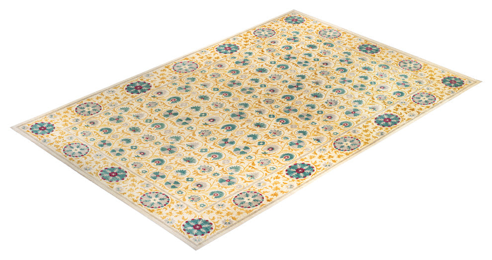 Suzani, One-of-a-Kind Handmade Area Rug Ivory, 18' 4" x 12' 3"