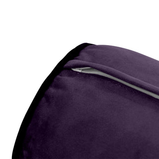 STYLE V6 TwinXL Velvet ContrastPipe Indoor Daybed Bolster Pillow|CoverOnly|AD339