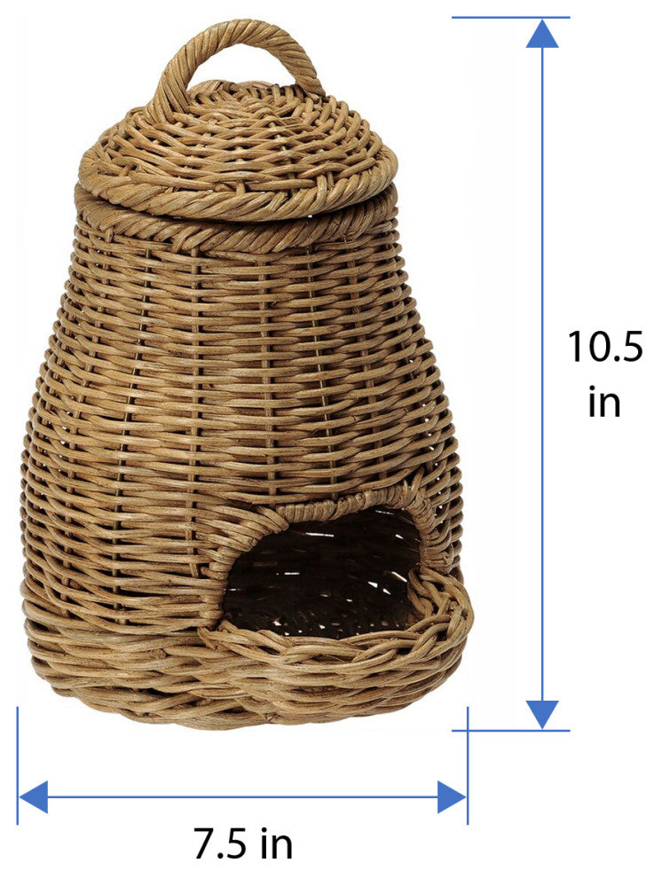Wicker Garlic Basket, Fruit and Vegetable Storage Basket, Small