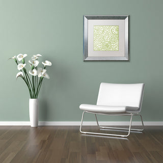 Color Bakery 'Dulce IV' Art, Silver Frame, White Matte, 11"x11"