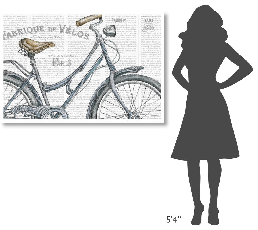"Bicycles III" Digital Paper Print by Daphne Brissonnet, 50"x34"