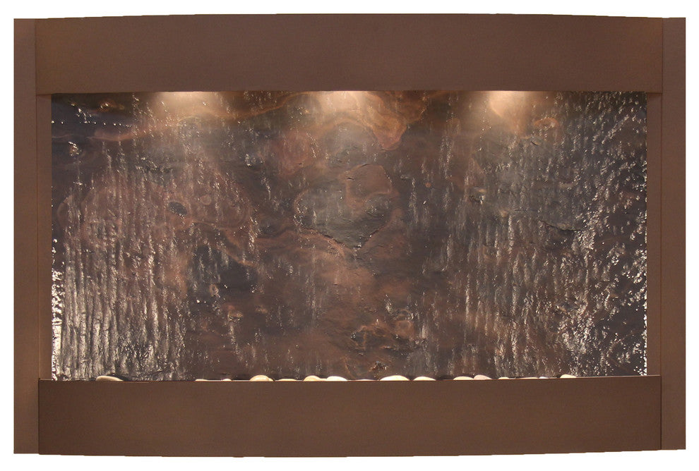 Calming Waters Wall Water Fountain, Multi-Color, Woodland Brown