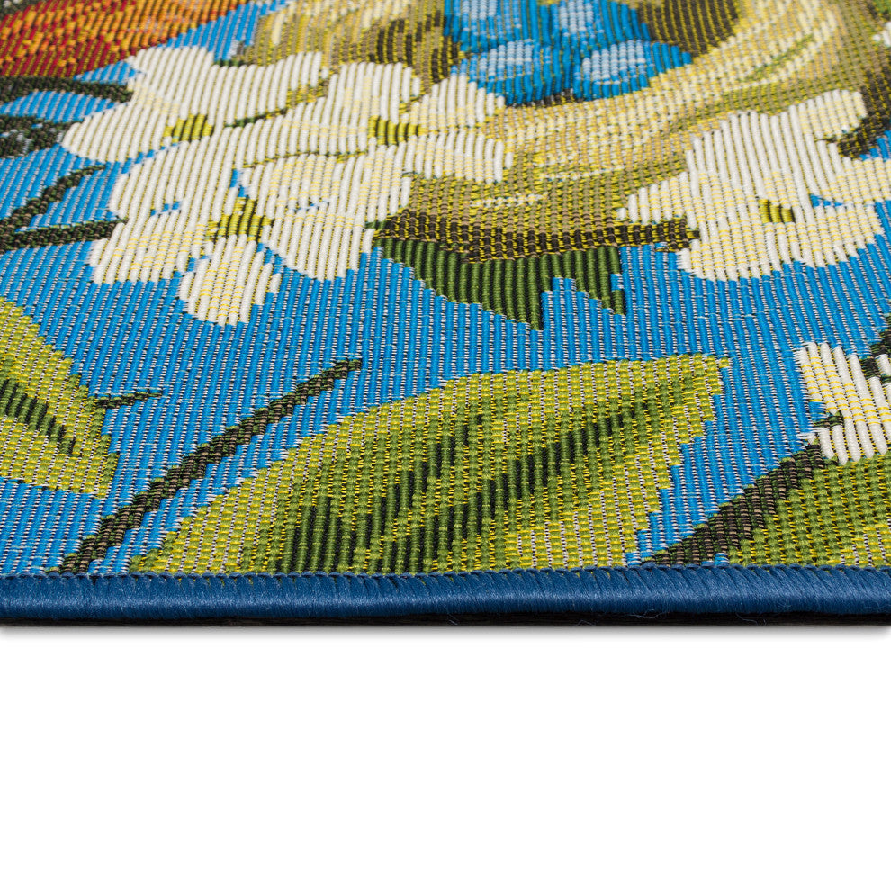 Esencia Robin's Nest Indoor/Outdoor Mat Blue 2'5"x3'11"