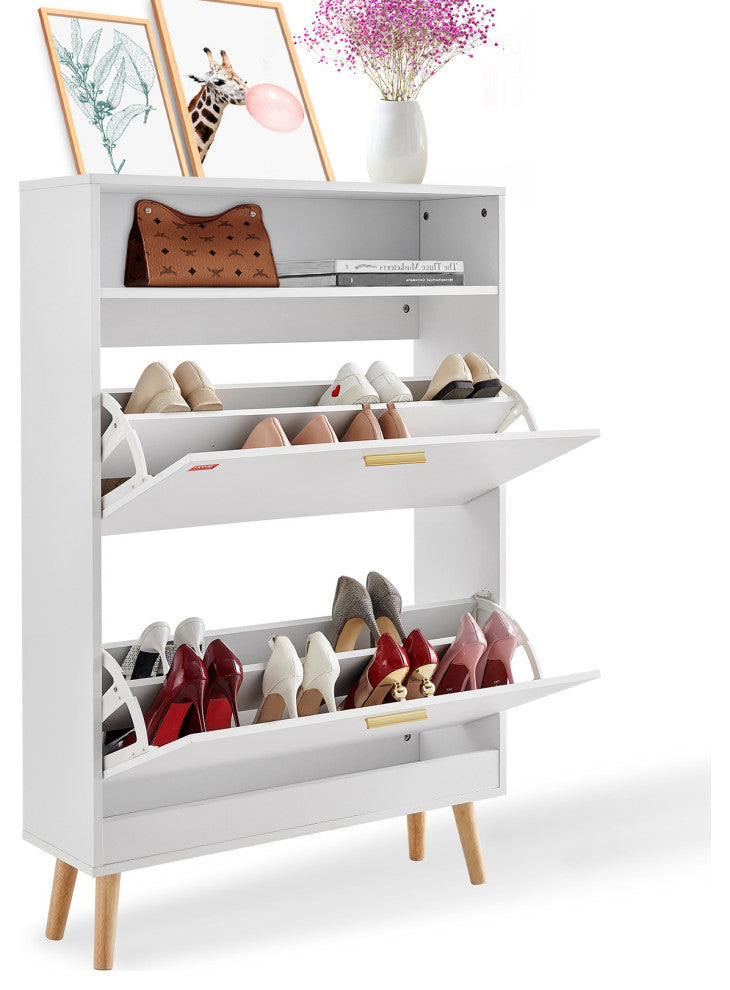 VEVOR Shoe Cabinet with 2 Flip Drawers Shoe Storage Cabinet for Entryway