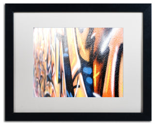 "Graffiti" Framed Art by Yale Gurney, Black, White, 20"x16"