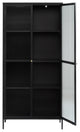 Metal & Glass 75" Display Cabinet, Black
