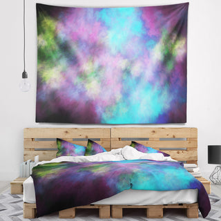 Perfect Blue Purple Starry Sky Abstract Wall Tapestry, 80"x68"