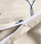 Blue Leaf Vine Cream Poplin Cotton Duvet Cover