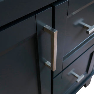 37" Single Sink Vanity, Dark Gray Finish With Black Galaxy Granite