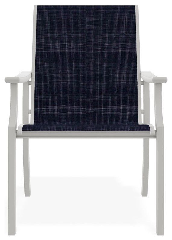 St. Catherine Sling Outdoor Armchair, Moments Navy/Snow
