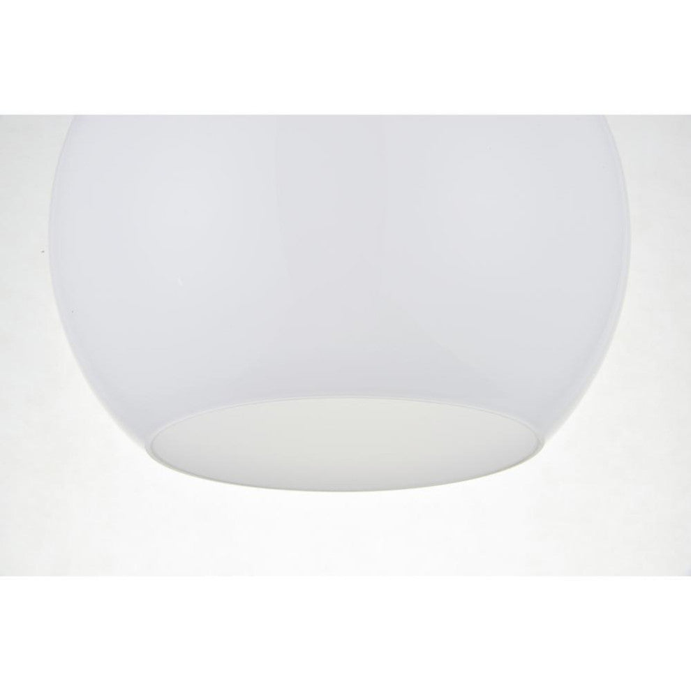 Baxter 1 Light Chrome Flush Mount With Frosted White Glass