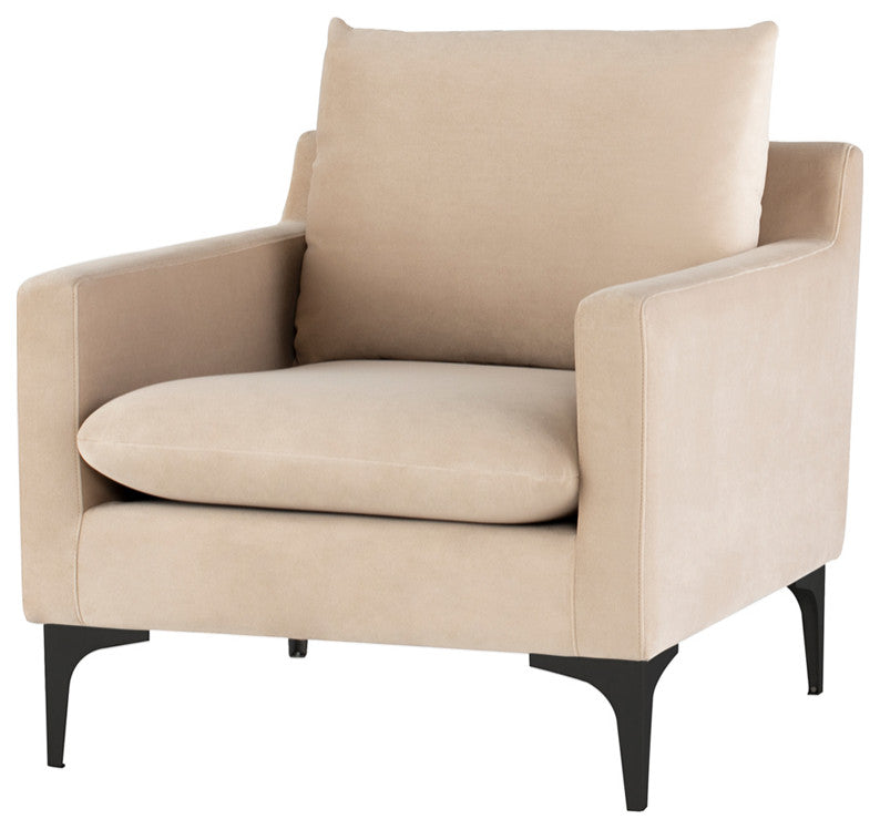 Anders Nude Fabric Single Seat Sofa, HGSC572