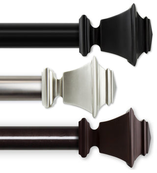 Owen 1.5" Custom Cut Length Curtain Rod, Cocoa, 120"