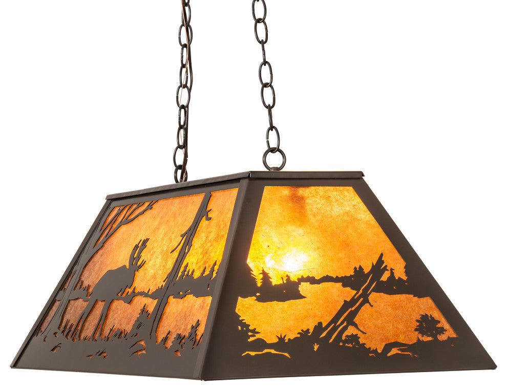 33 Long Moose at Lake Oblong Pendant
