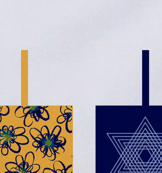 Decorative Holiday Placemat Geometric, Set of 4, White