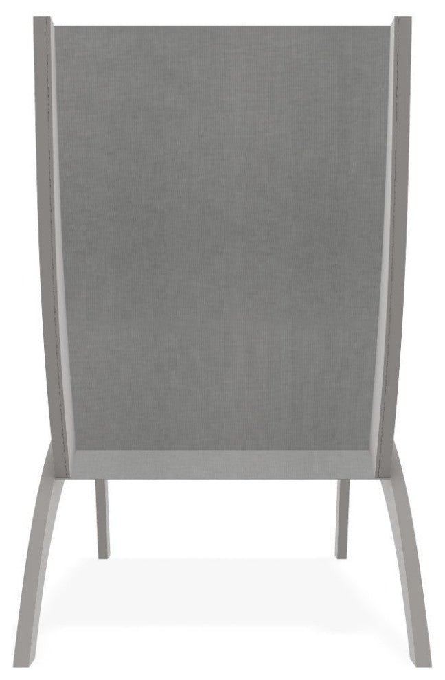 Dune Sling Stackable Outdoor Hydro-Lounge Chaise, Alloy/Warm Gray