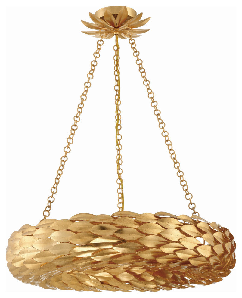 Broche 6-Light Ceiling Light, Antique Gold