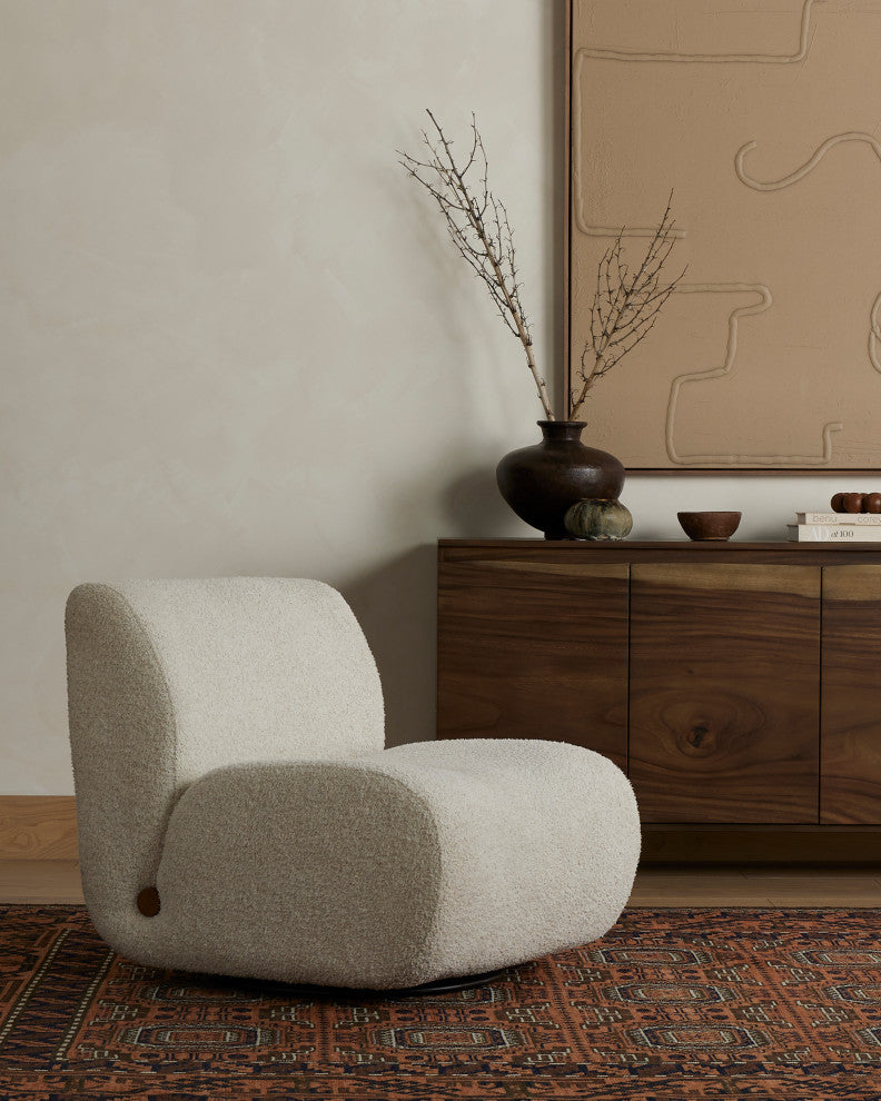 Siedell Swivel Chair, Sheldon Ivory