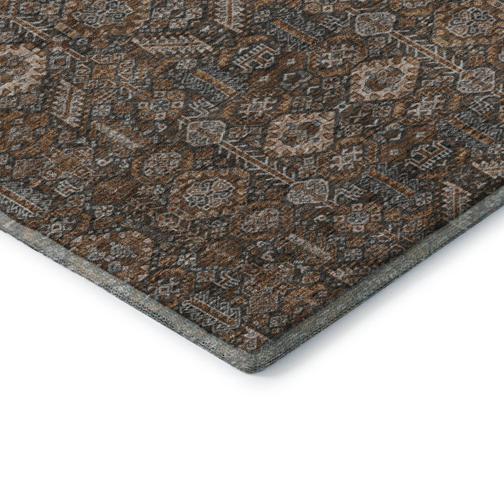 Premium Machine Washable Mayfield AMF574 Chocolate 3'' x 5'' Rug