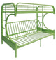 Eclipse Twin/Full/Futon Bunk Bed, Green