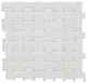 White And Gray Basketweave 6Mm Matte Porcelain Mosaic, 15 Sheets