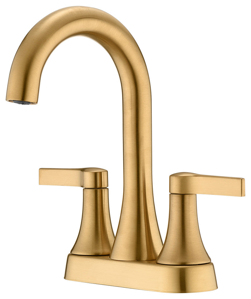 Luxier MSC11-T Single-Handle Bathroom Faucet With Drain, Brushed Gold
