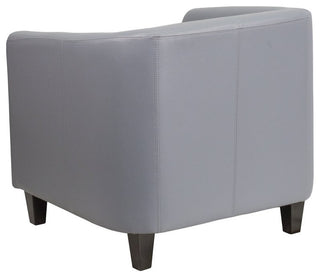 Gray Leather Lounge Chair