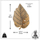 Leaf Wall Art Sculpture, 19 Inches