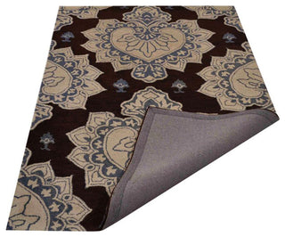 HAND TUFTED WOOL ECO-FRIENDLY AREA RUGS - Rectangle,Cream Brown,Floral