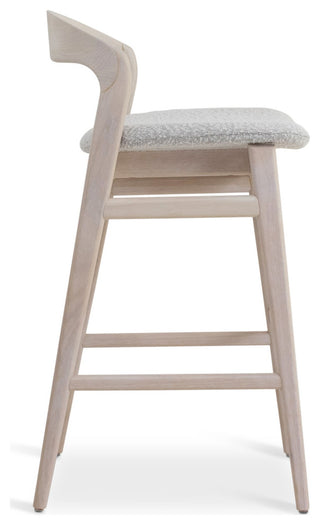 Modern Brazilian, Velma, Bar Stool, Nevoa/Crafted Glaze