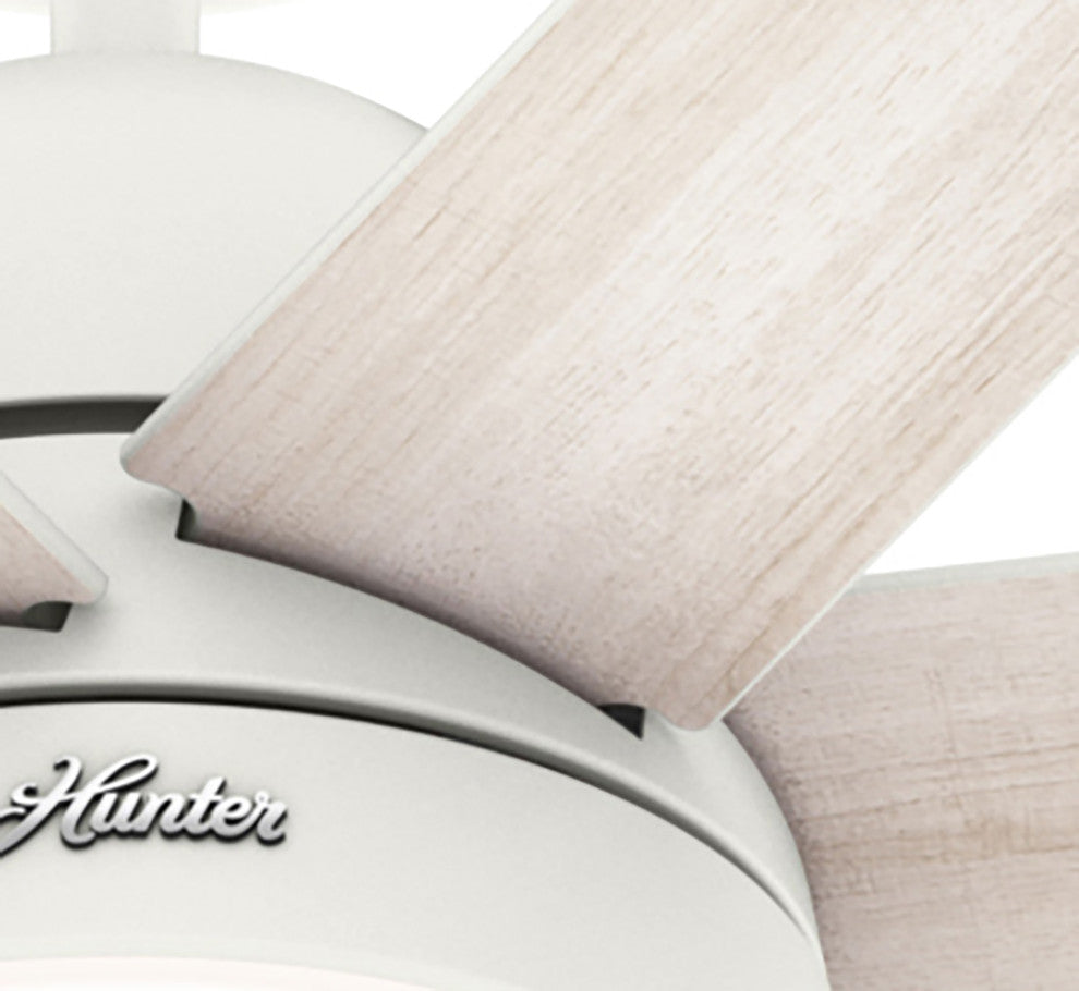 Hunter 60" WiFi Phenomenon Matte White Ceiling Fan With LED Light, Wall Control