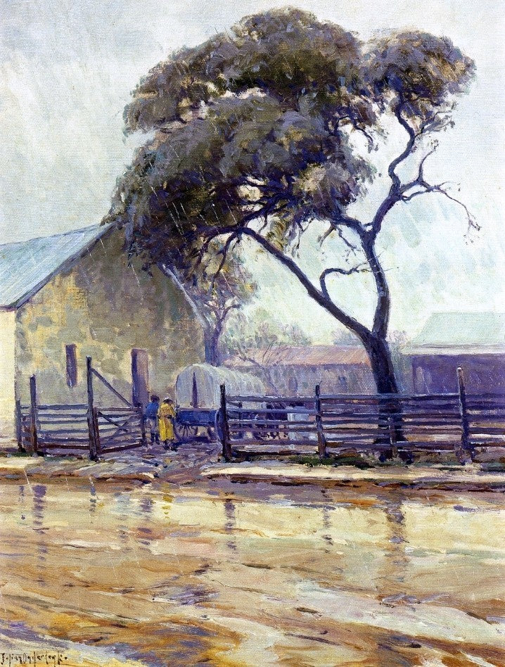 Julian Onderdonk Rainy Day in Bandera, 21"x28" Gallery Wrapped Canvas Print