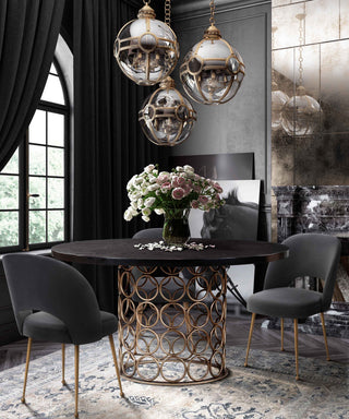 Swell Dark Grey Velvet Chair - Grey