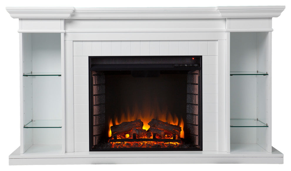 Harwich Electric Fireplace w/ Bookcase