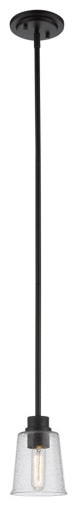 Zlite 464MP-MB 1-Light Mini Pendant, Clear Seedy