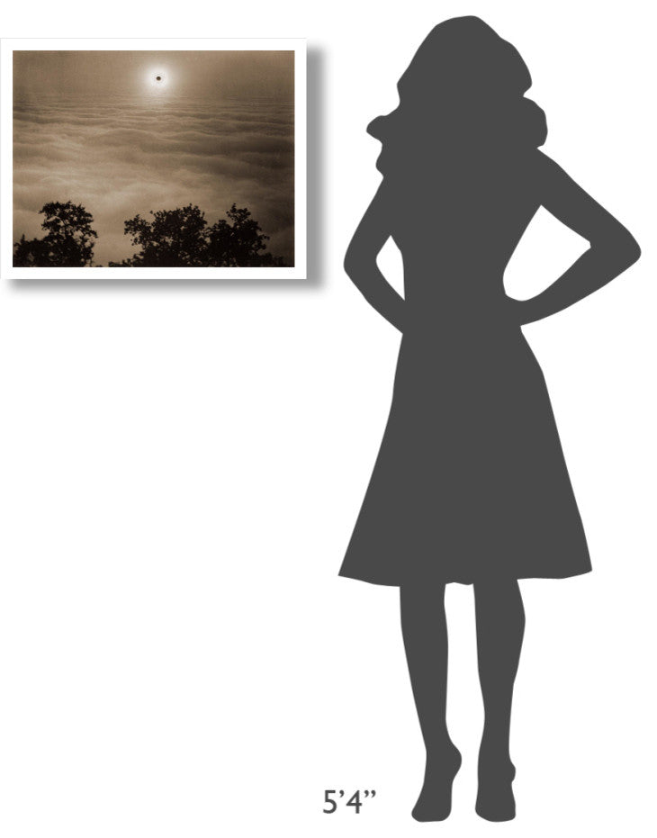 "Solar Eclipse from Santa Lucia Range, January 1, 1889" Paper Art, 26"x20"