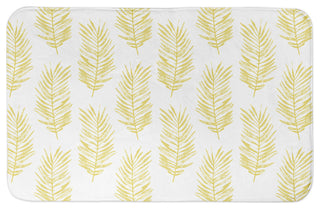 Yellow Fern Leaves 21x34 Bath Mat